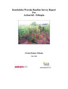Kombolcha Woreda Baseline Survey Report For ActionAid - Ethiopia