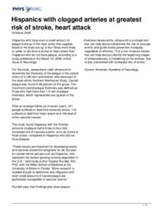 Aging-associated diseases / Stroke / Atherosclerosis / Myocardial infarction / Cardiovascular diseases / John David Spence / Carotid endarterectomy / Medicine / Circulatory system / Health