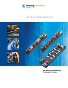 LioN-Link Fieldbus Solutions  The Modular Independent Fieldbus I/O System  LioN-Link: The Open System for