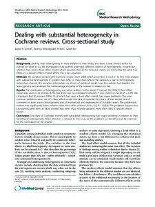 Empiricism / Meta-analysis / Cochrane Library / Cochrane Collaboration / Fixed effects model / Alternative medicine / Sampling / Study heterogeneity / Sensitivity analysis / Systematic review / Science / Knowledge