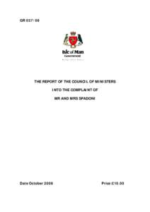 REPORT OF THE COUNCIL OF MINISTERS