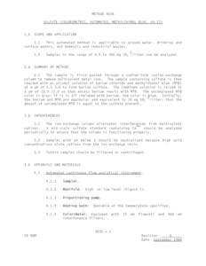 METHOD 9036 SULFATE (COLORIMETRIC, AUTOMATED, METHYLTHYMOL BLUE, AA II[removed]SCOPE AND APPLICATION