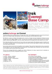 trek  Everest Base Camp  actionchallenge on Everest