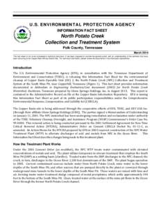 U.S. ENVIRONMENTAL PROTECTION AGENCY INFORMATION FACT SHEET North Potato Creek Collection and Treatment System Polk County, Tennessee
