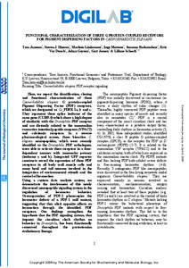 Signal transduction / Pigment dispersing factor / G protein-coupled receptor / FMRFamide / NUMB / Biology / Cell signaling / Protein families