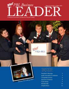 PBL Business  LEADER Volume 23, Number 2, Winter 2013