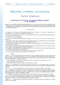 Journal officiel de la République française - N° 187 du 14 août 2014