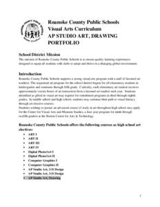 Roanoke County Public Schools Visual Arts Curriculum AP STUDIO ART, DRAWING