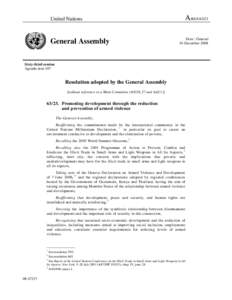 United Nations  General Assembly A/RES[removed]Distr.: General