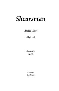 Shearsman double issue 83 & 84 Summer 2010