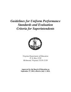 Oklahoma State Department of Education / Superintendent of Public Instruction of Wisconsin / Superintendent / Educational leadership / Evaluation methods