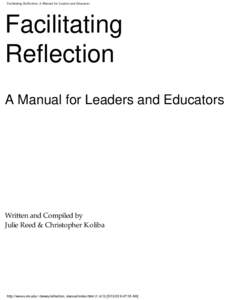 Facilitating Reflection: A Manual for Leaders and Educators