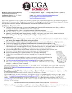 Georgia / University of Georgia / Agricultural extension / Family and consumer science / Land management / Rural community development / Association of Public and Land-Grant Universities / Geography of Georgia