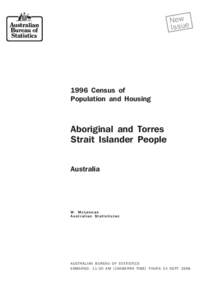 1996 Census of Population and Housing Aboriginal and Torres Strait Islander People Australia