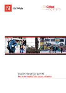 Sociology  Student HandbookMSc CITY DESIGN AND SOCIAL SCIENCE  MSc City Design and Social Science