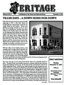 Volume 36 No 5	  A Publication of the Tustin Area Historical Society November 3, 2011