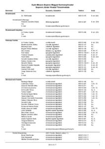 Győr-Moson-Sopron Megyei Kormányhivatal Soproni Járási Hivatal Törzshivatala Szervezet Név
