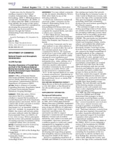 Notice of proposed rulemaking / Rulemaking / United States National Marine Sanctuary / Cordell Bank National Marine Sanctuary / Public comment / Federal Register / Gulf of the Farallones National Marine Sanctuary / National Oceanic and Atmospheric Administration / Bodega Bay / United States administrative law / Geography of California / Government