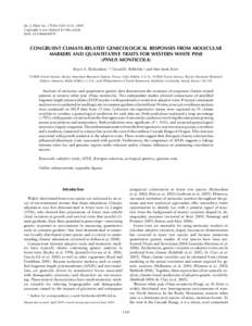 Congruent climate-related genecological responses from molecular markers and quantitative traits for western white pine (Pinus monticola)