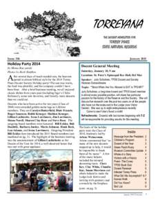 TORREYANA THE DOCENT NEWSLETTER FOR TORREY PINES STATE NATURAL RESERVE Issue 356