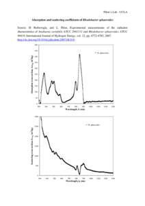 Optical Properties of Liquid Water at 25oC and Atmospheric Pressure