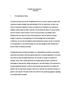 Cognition / Phenomenology / Perception / Consciousness / Fred Dretske / Philosophy of perception / Awareness / Idea / Near-death experience / Mind / Philosophy of mind / Cognitive science