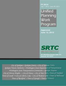 SFY14 SRTC Unified Planning Work Program