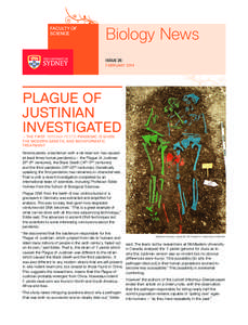 FACULTY OF SCIENCE Biology News ISSUE 25 FEBRUARY 2014