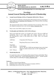 Microsoft Word - Newsletter-AGM[removed]doc