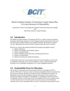 Environmentalism / Provinces and territories of Canada / Great Northern Way Campus / Sustainability / North American Collegiate Sustainability Programs / British Columbia / British Columbia Institute of Technology / Environment