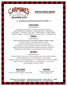   NAPOLITANO MENU       