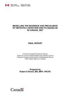 MODELLING THE INCIDENCE AND PREVALENCE