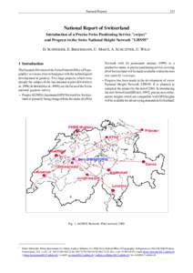 National Reports  315 National Report of Switzerland Introduction of a Precise Swiss Positioning Service 