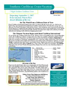 Adventure of the Seas Flyer