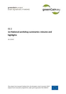 Sustainability / Natural environment / Energy / Renewable energy / Biofuels / Waste management / Biomass / Alternative energy / Biogas / Biodegradable waste / Bioenergy / Compost