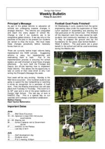 Dorrigo High School  Weekly Bulletin Friday 20 June[removed]Principal’s Message