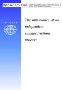 The importance of an independent standard setter – An article written for the INTOSAI Subcommittee on Accounting and Reporting