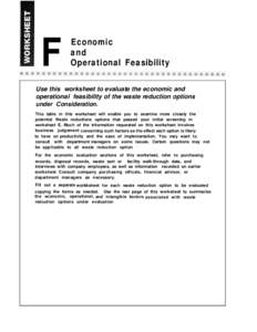 F  Economic and Operational Feasibility