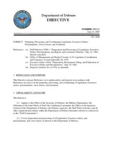 DoD Directive[removed], June 15, 2007