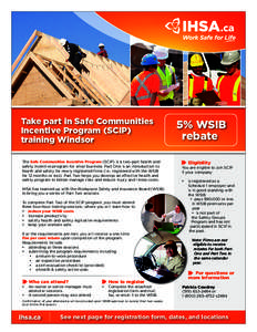 Rebate / Occupational safety and health / Management / Computing / Technology / WSIB / Workplace Safety & Insurance Board / Email