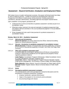 Quality assurance / Healthcare in the United States / Commission on the Accreditation of Healthcare Management Education / Educational accreditation / Evaluation / Accreditation / Evaluation methods