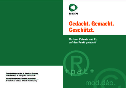 Gedacht. Gemacht. Geschützt. Marken, Patente und Co. auf den Punkt gebracht  ®