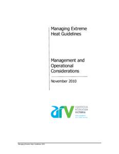 Managing Extreme Heat Guidelines Management and Operational Considerations