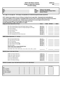 Eastern New Mexico University College of Liberal Arts & Sciences[removed]Catalog updated by date