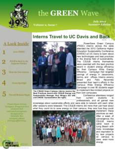 the GREEN Wave Volume 2, Issue 7 July 2012 Summer Edition