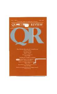 VOL. 7, NO. 3 A Scholarly Journal for Reflection on Ministry FALL[removed]QUARTERLY REVIEW