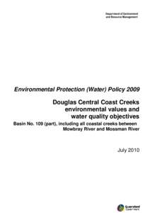 Douglas Central Coast Creeks environmental values and water quality objectives