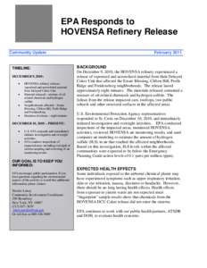 EPA Responds to HOVENSA Refinery Release