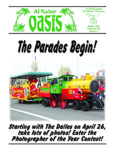 The Parades Begin!  Starting with The Dalles on April 26, take lots of photos! Enter the Photographer of the Year Contest!