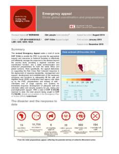 Page |1  Emergency appeal Ebola global coordination and preparedness  Revised Appeal n° MDR60002